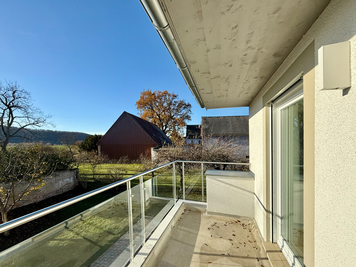 Blick vom Balkon