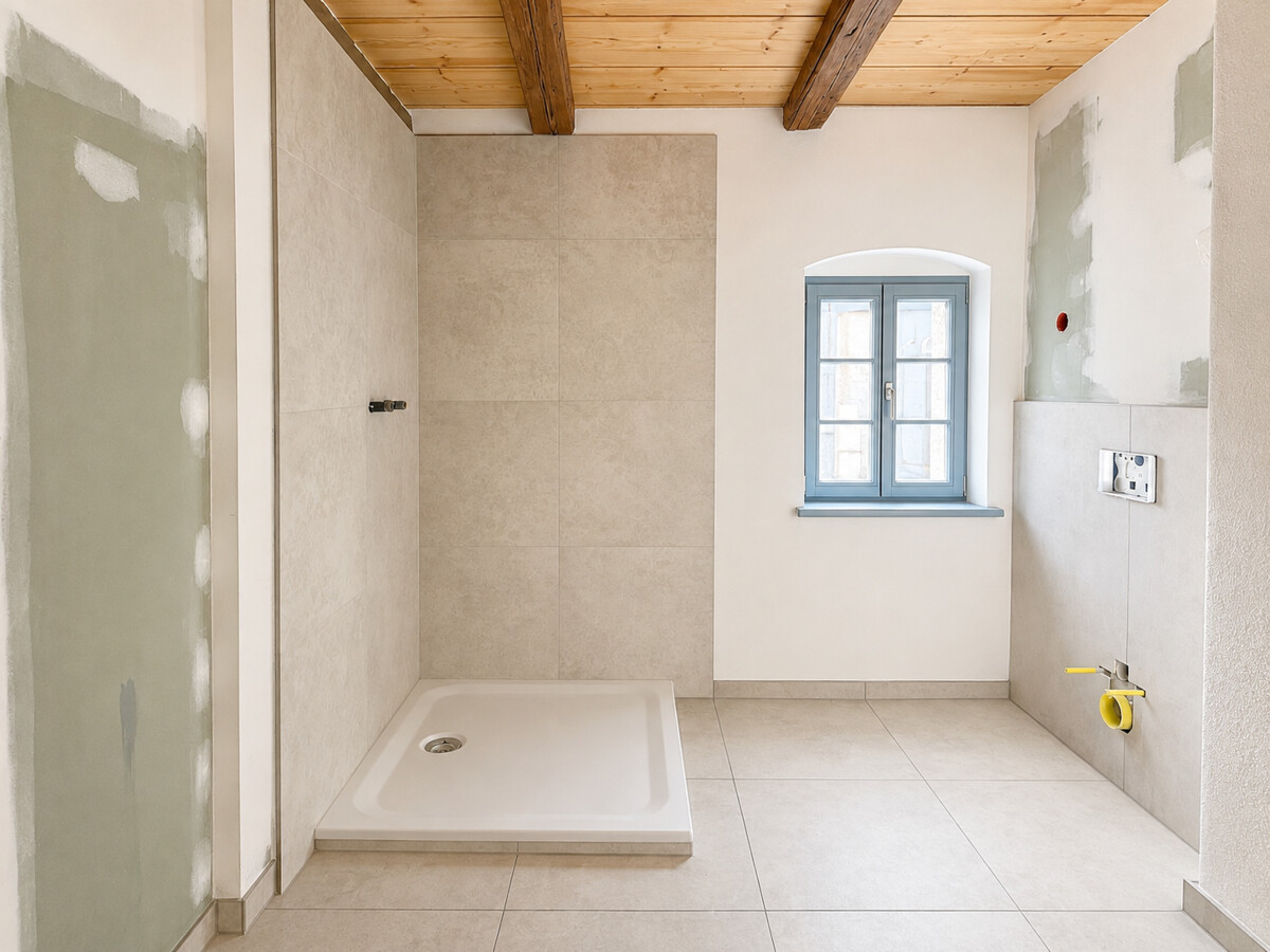 Badezimmer mit großer Dusche
